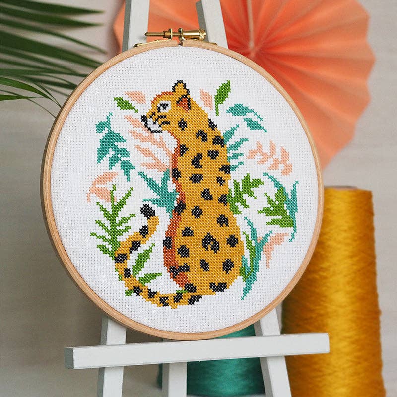 Spot On Leopard - Cross Stitch Kit Beginner Friendly