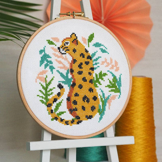 Spot On Leopard - Cross Stitch Kit Beginner Friendly
