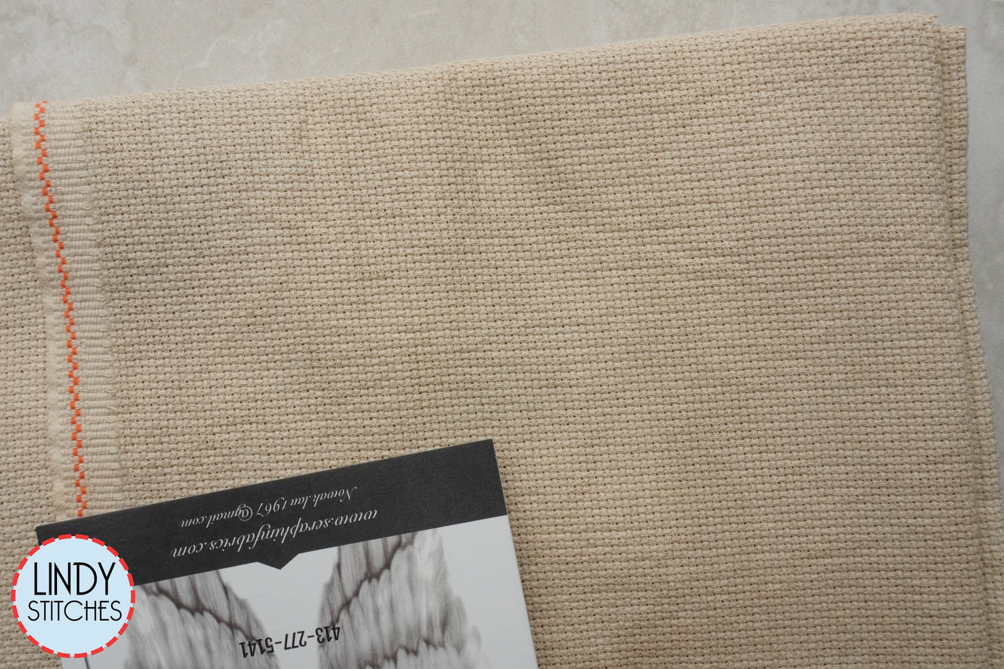 20 count Caramel Aida Hand Dyed Cross Stitch Fabric by Seraphim