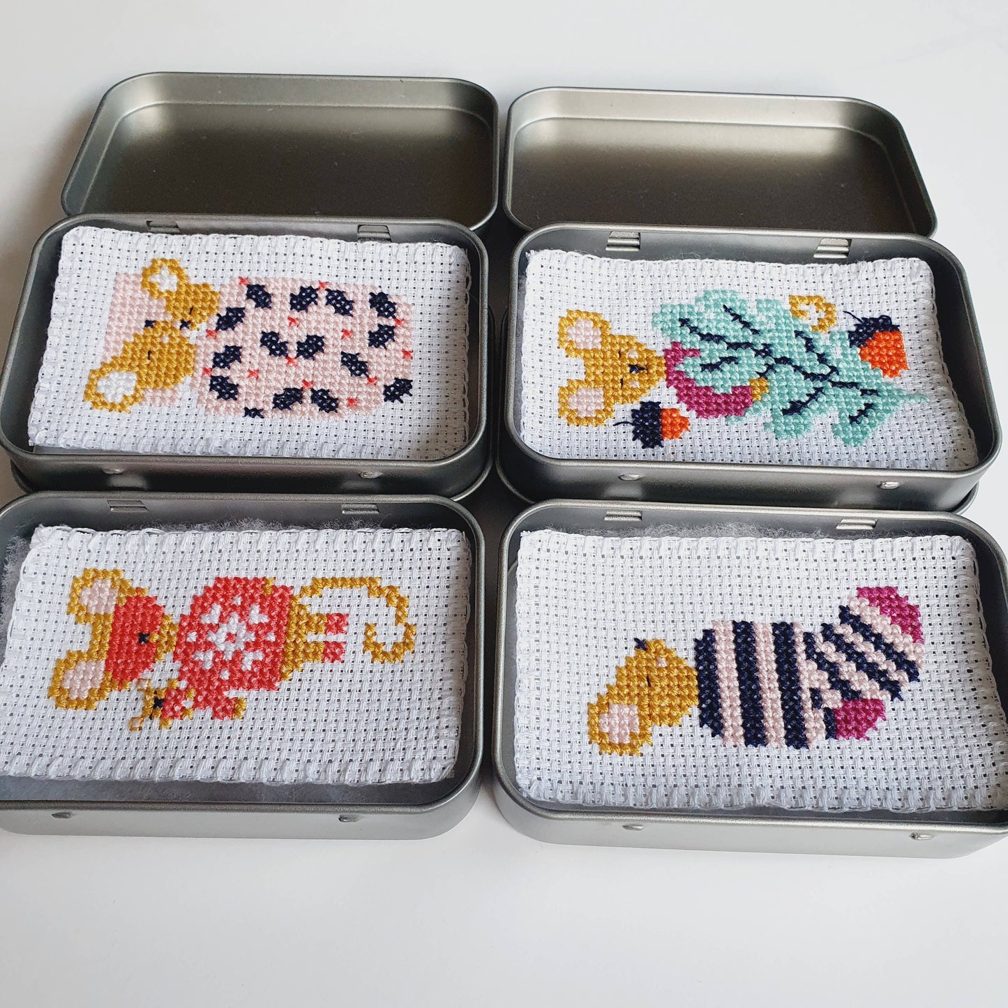 Leaf Snuggles Mini Cross Stitch Kit Beginner Friendly