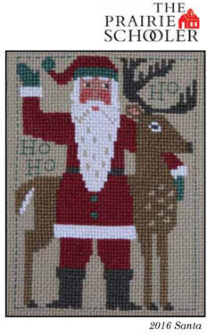 2016 Prairie Schooler Santa Cross Stitch Pattern Physical Copy
