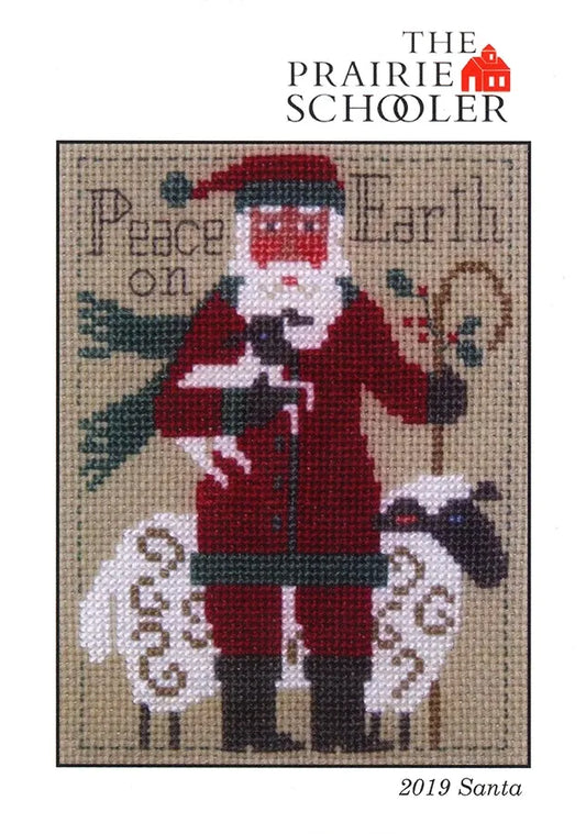 2019 Prairie Schooler Santa Cross Stitch Pattern Physical Copy