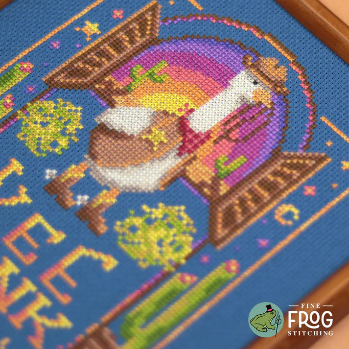 PREORDER Fine Frog Stitching YEE HONK SALOON Cross Stitch Pattern Nashville Market