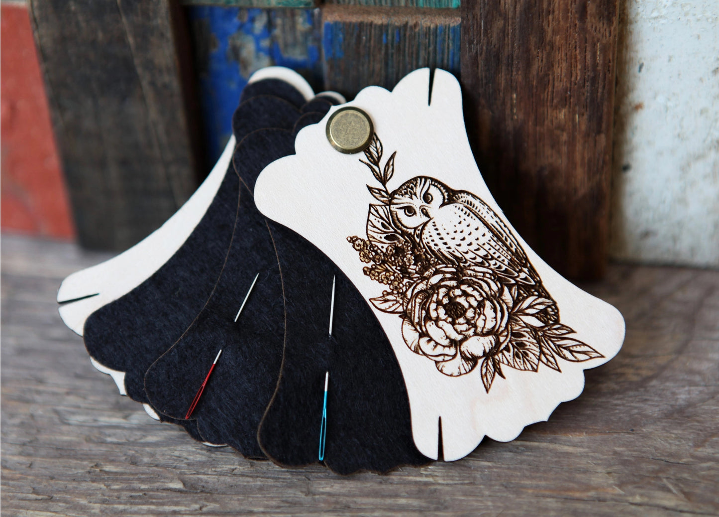 Owl Needle Minder for Sewing, Embroidery, and Cross Stitch