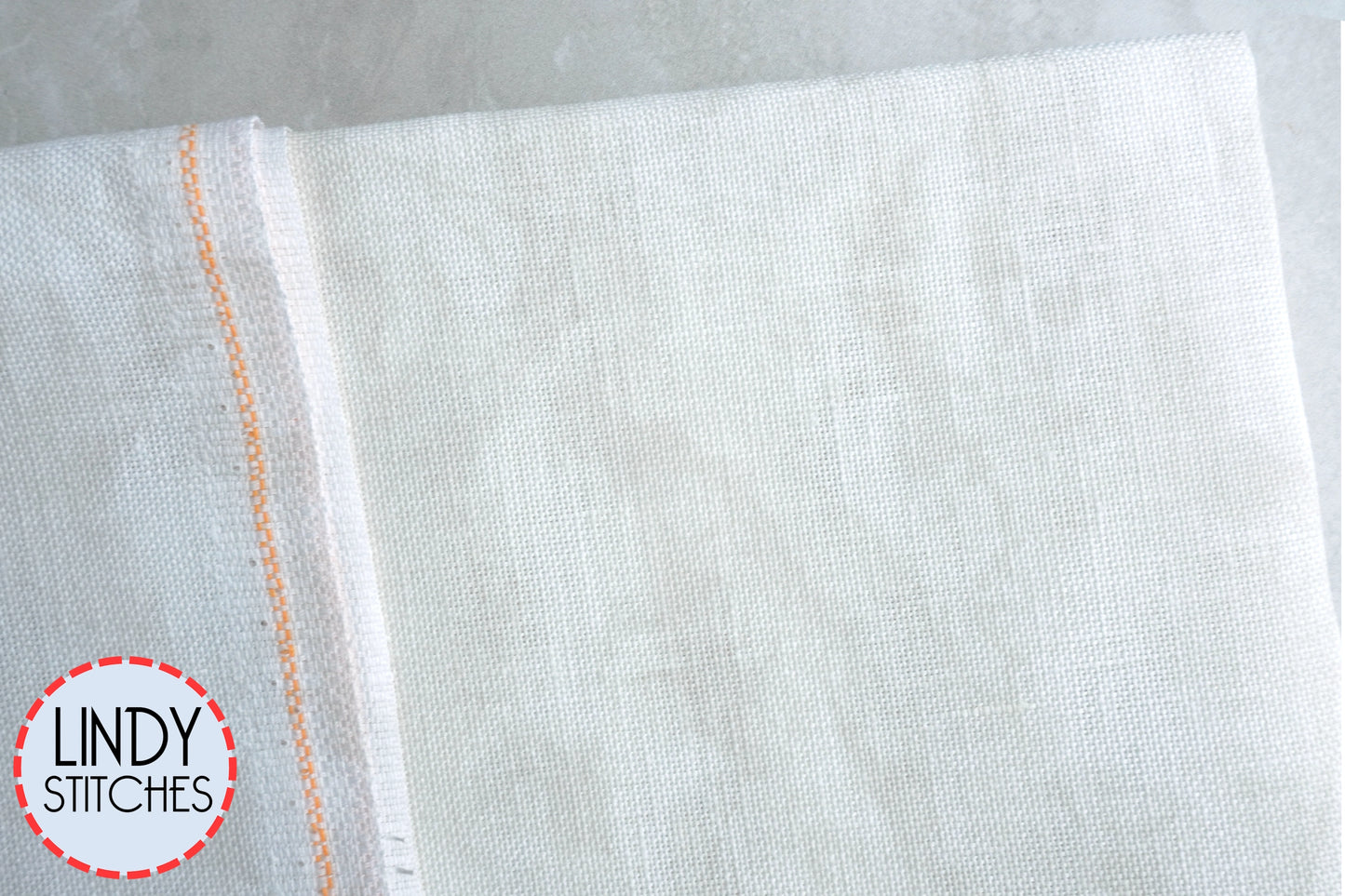 28 count Vintage Smokey White Cashel Linen Fat Quarter by Zweigart