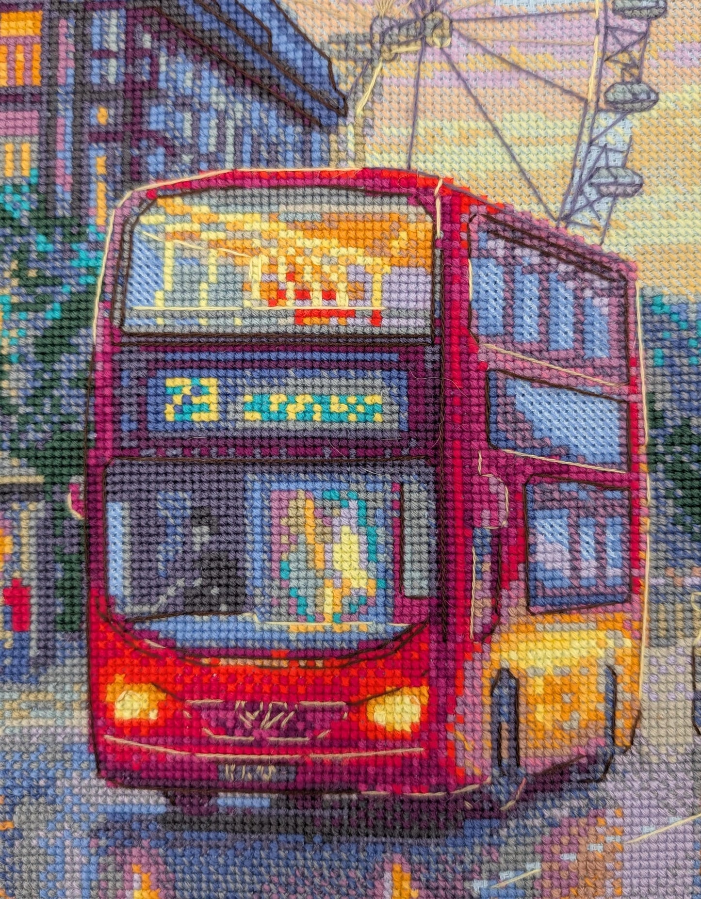 Rainy London Cross Stitch Kit from Aine A1014