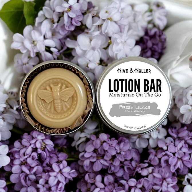 Fresh Lilacs Solid Lotion Bar for dry crafty hands