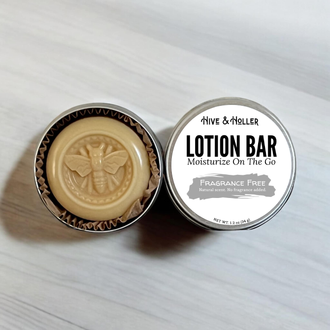 Fragrance Free Solid Lotion Bar for Crafty Hands
