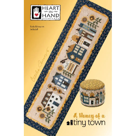 A Honey of a Tiny Town Heart in Hand Cross Stitch Pattern