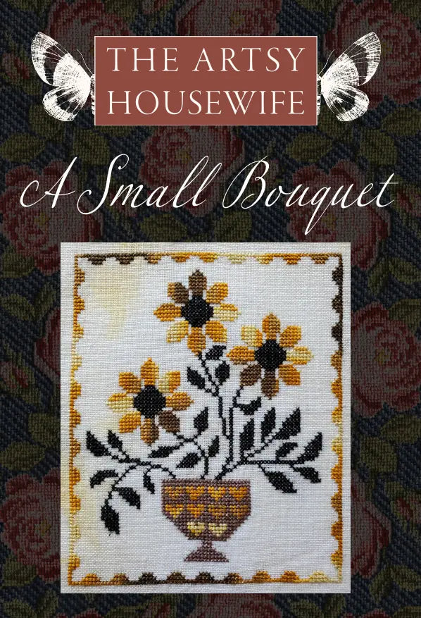 PREORDER The Artsy Housewife A SMALL BOUQUET Cross Stitch Pattern