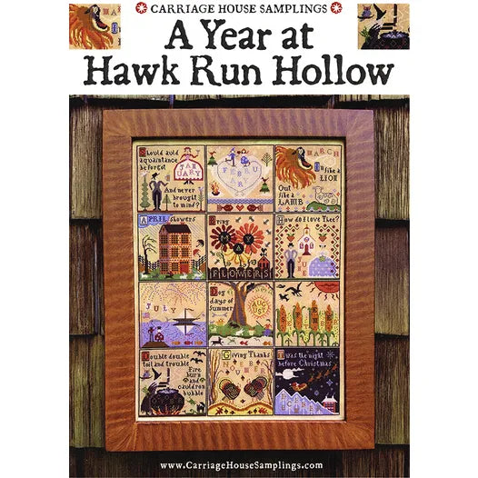 A Year at Hawk Run Hollow Carriage House Samplings Cross Stitch Pattern