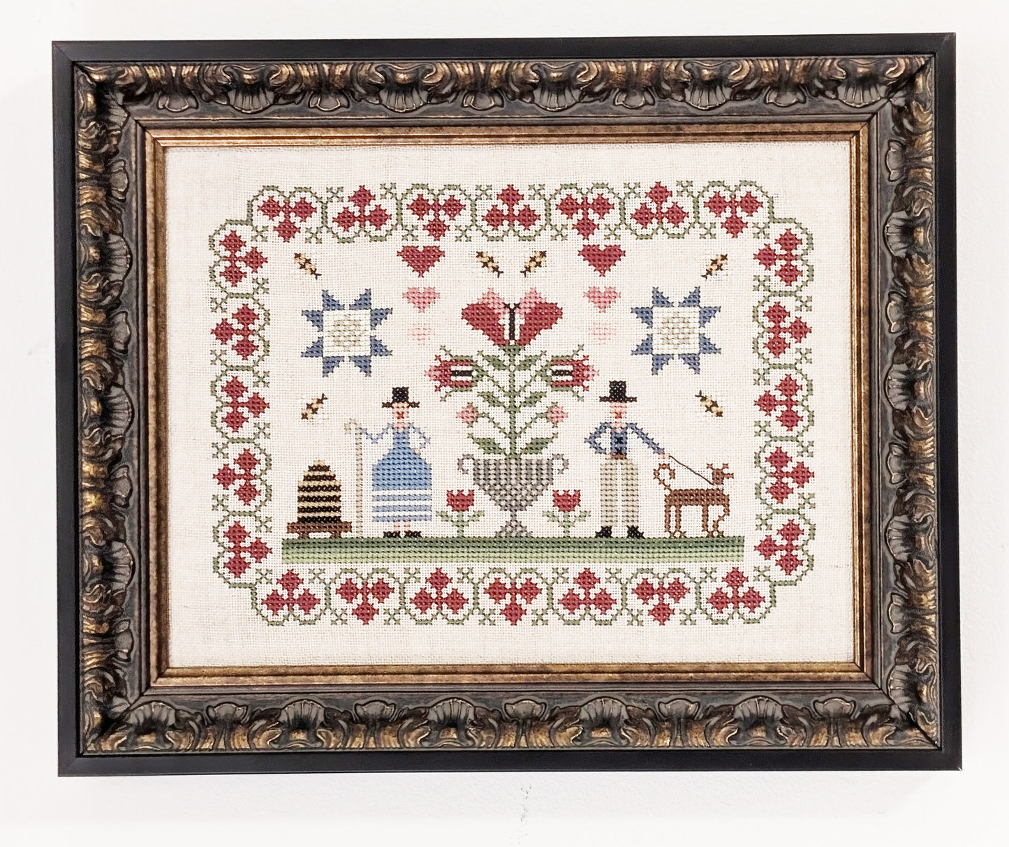 A Breath of Spring Needlebook Cross Stitch Pattern by Fox and Rabbit Nashville Market