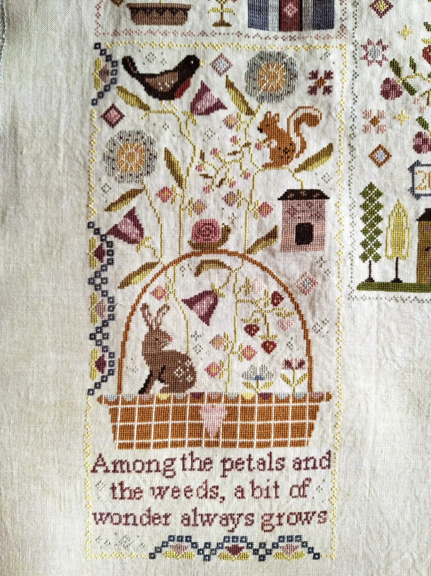 PREORDER Blueberry Ridge AMONG THE PETALS Cross Stitch Pattern