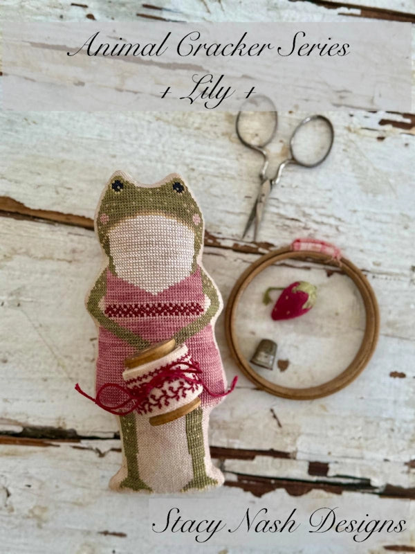 PREORDER Animal Cracker Lily by Stacy Nash Cross Stitch Pattern Nashville Market