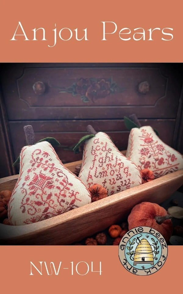 Anjou Pears Cross Stitch Pattern by Annie Beez Folk Art