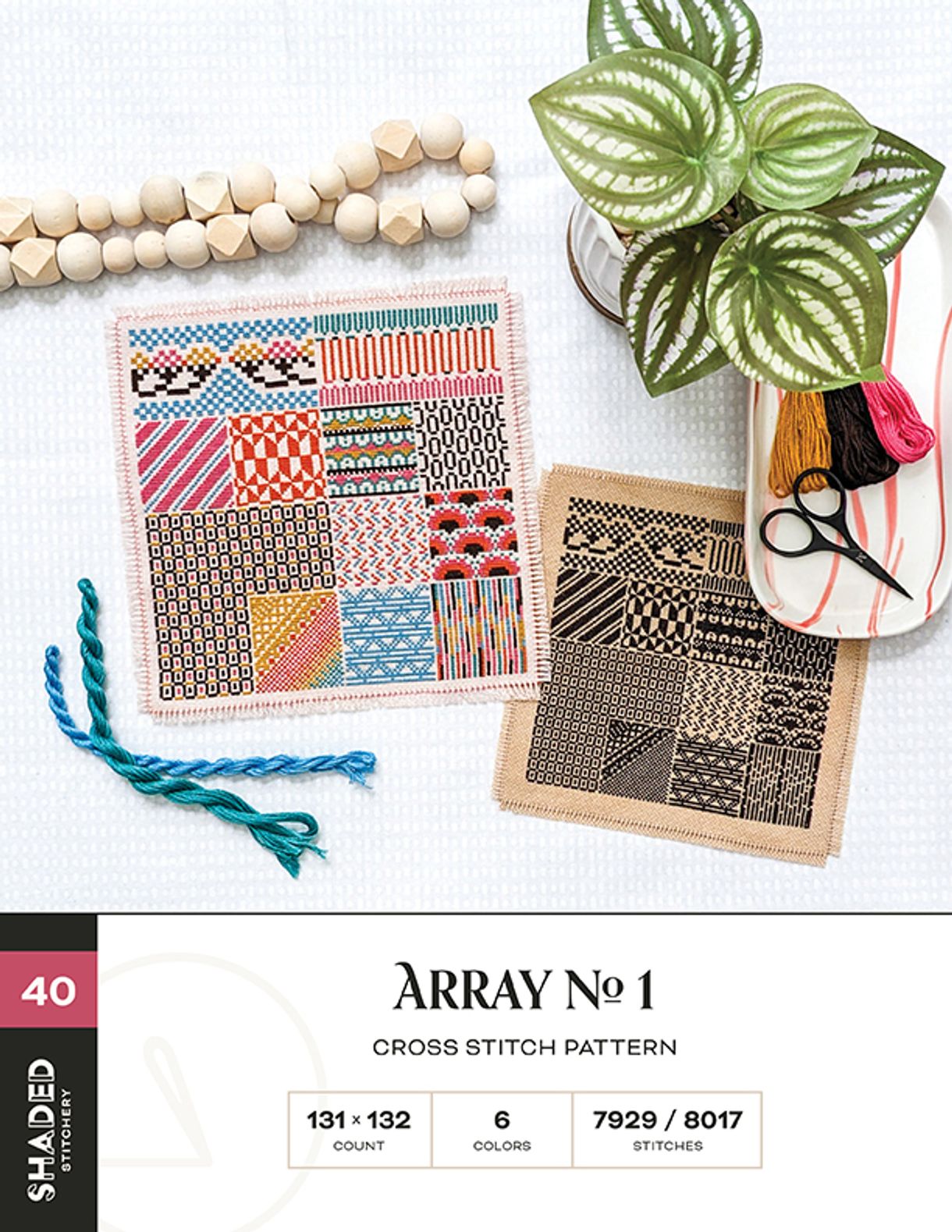 Array No 1 Cross Stitch Pattern by Shaded Stitchery