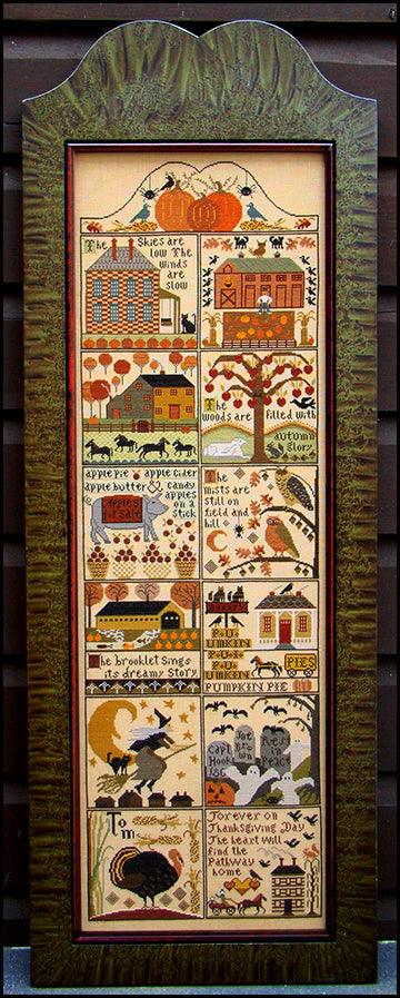 Autumn at Hawk Run Hollow Carriage House Samplings Cross Stitch Pattern