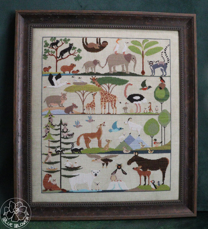 Baby Animals Cross Stitch Pattern by The Blue Flower