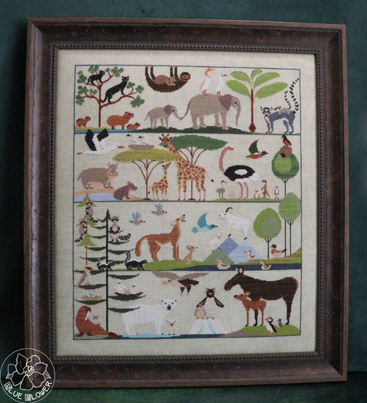 Baby Animals Cross Stitch Pattern by The Blue Flower
