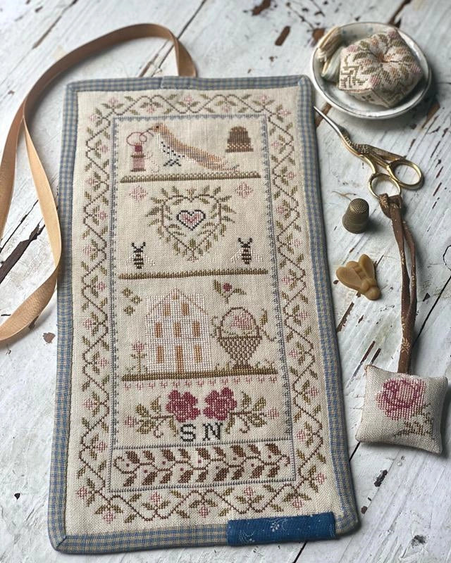 Bees & Birds Sewing Roll Stacy Nash Cross Stitch Pattern