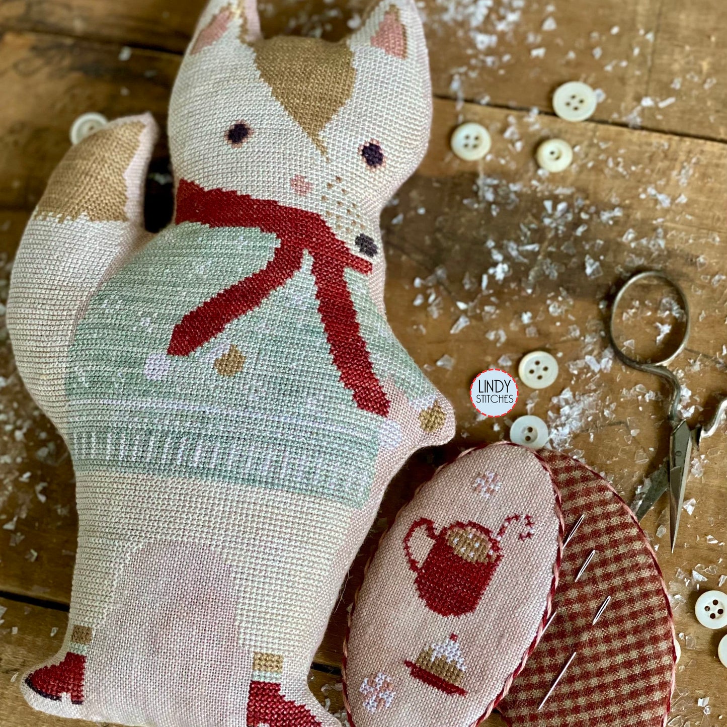 Blizzard Animal Cracker by Stacy Nash Primitives Cross Stitch Pattern