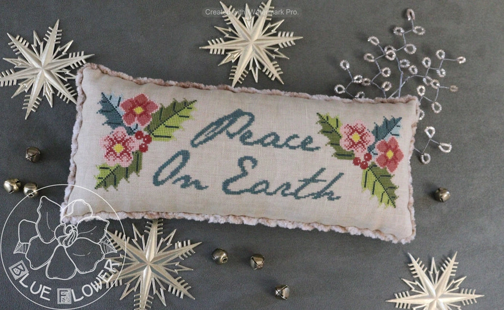 Peace Language of Flowers Cross Stitch Pattern by The Blue Flower