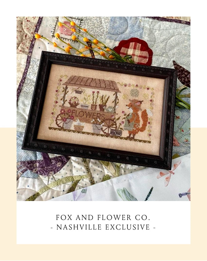 PREORDER Blueberry Ridge FOX AND FLOWER CO. Cross Stitch Pattern Nashville Market