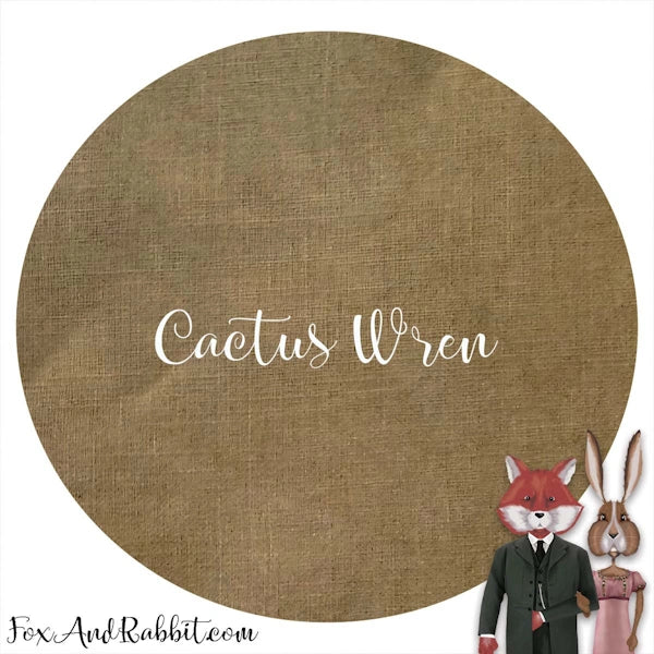 18 count Cactus Wren Aida Cross Stitch Fabric by Fox and Rabbit