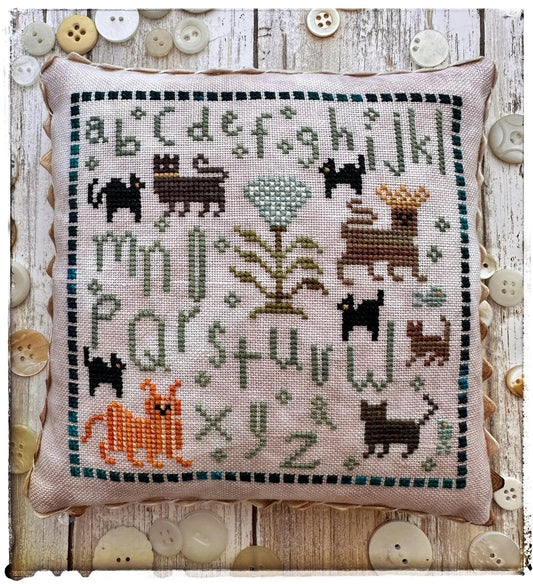 SALE Cats Nine Sampler by Lucy Beam Cross Stitch Pattern