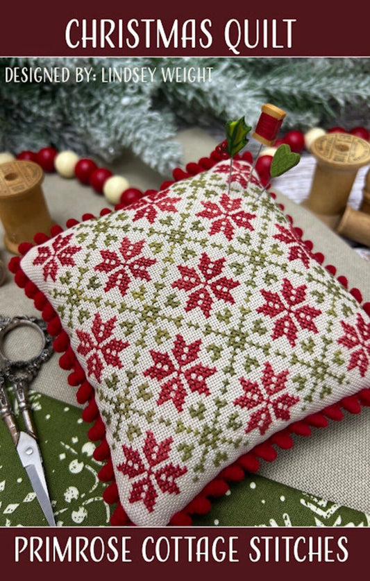 Christmas Quilt Primrose Cottage Cross Stitch Pattern Physical Copy