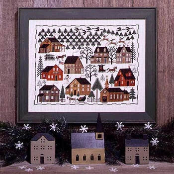 Christmas Village The Prairie Schooler Cross Stitch Pattern #79 Physical Copy