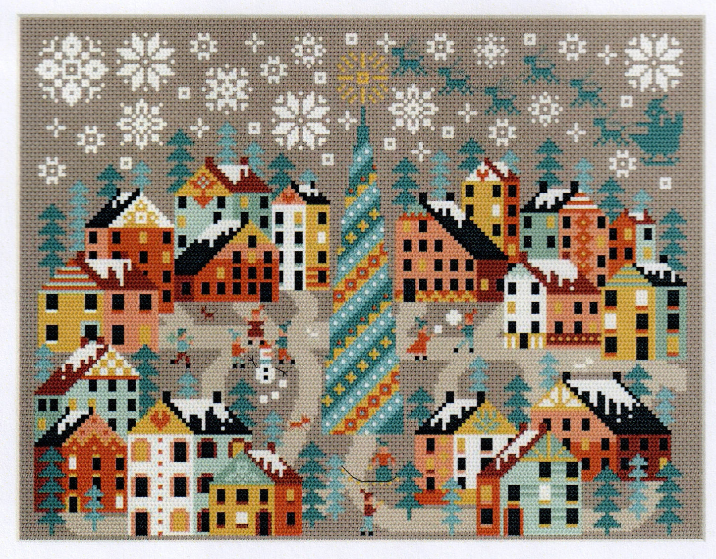 Christmas City Barbara Ana Cross Stitch Pattern