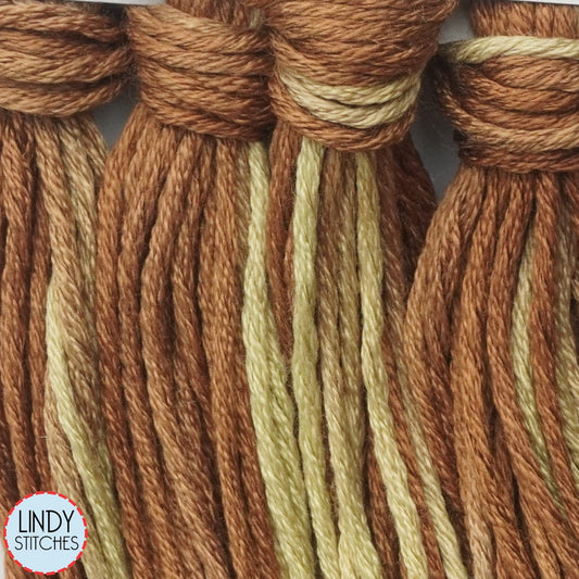 Golden Oak Belle Soie Classic Colorworks 12 Strand Hand-Dyed Silk Floss