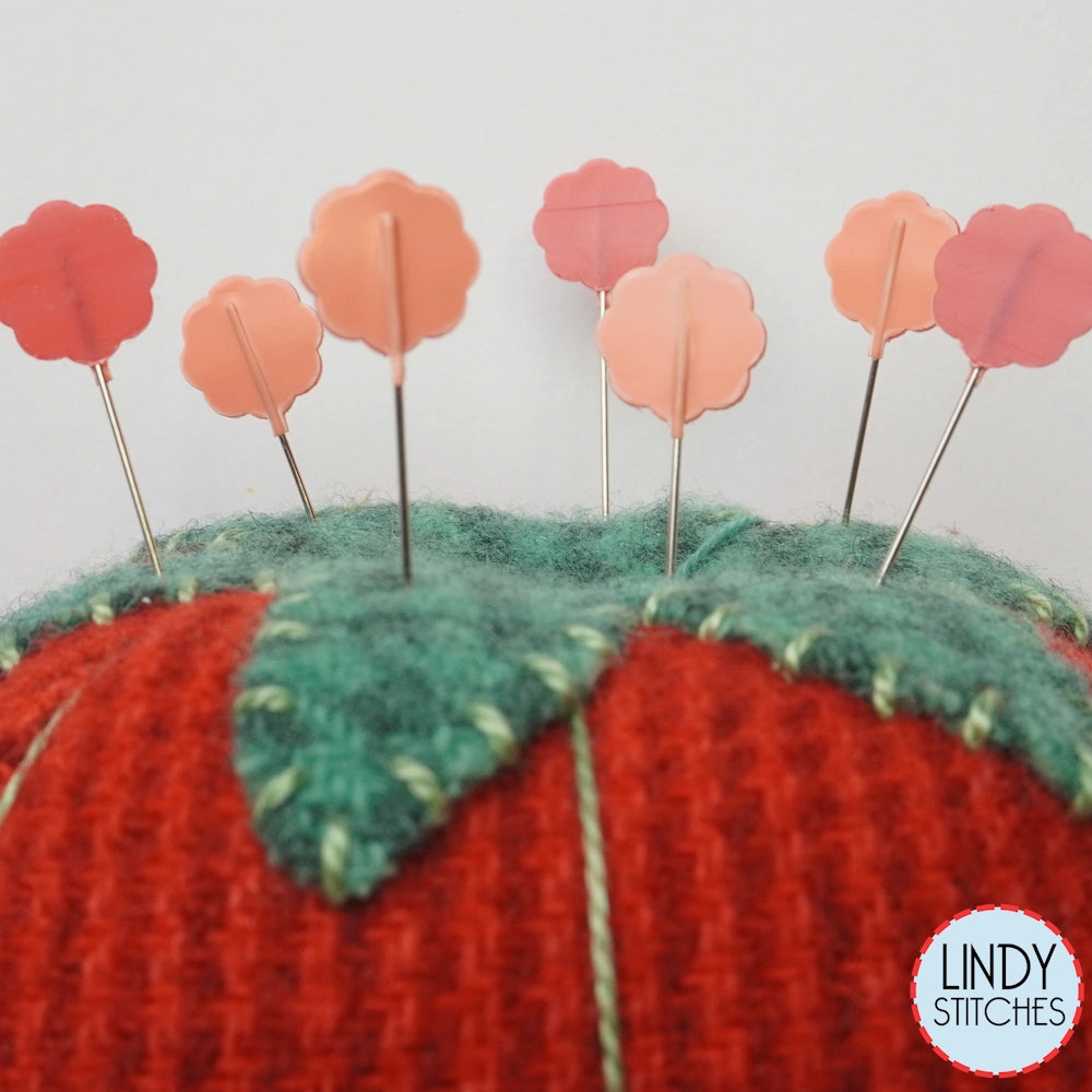 Flower Head Pins by Clover Set of 20