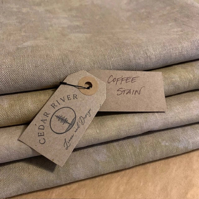 40 Count Coffee Stain Newcastle Hand Dyed Linen by Cedar River Linen