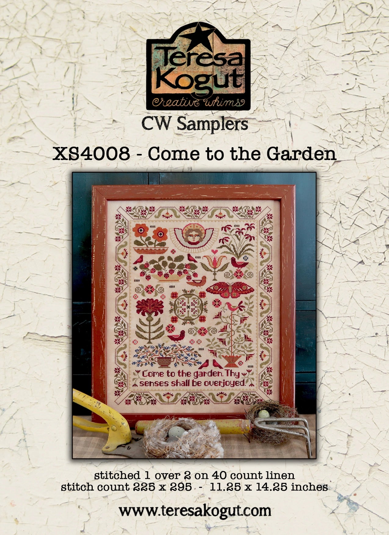 Come to the Garden by Teresa Kogut Cross Stitch Pattern