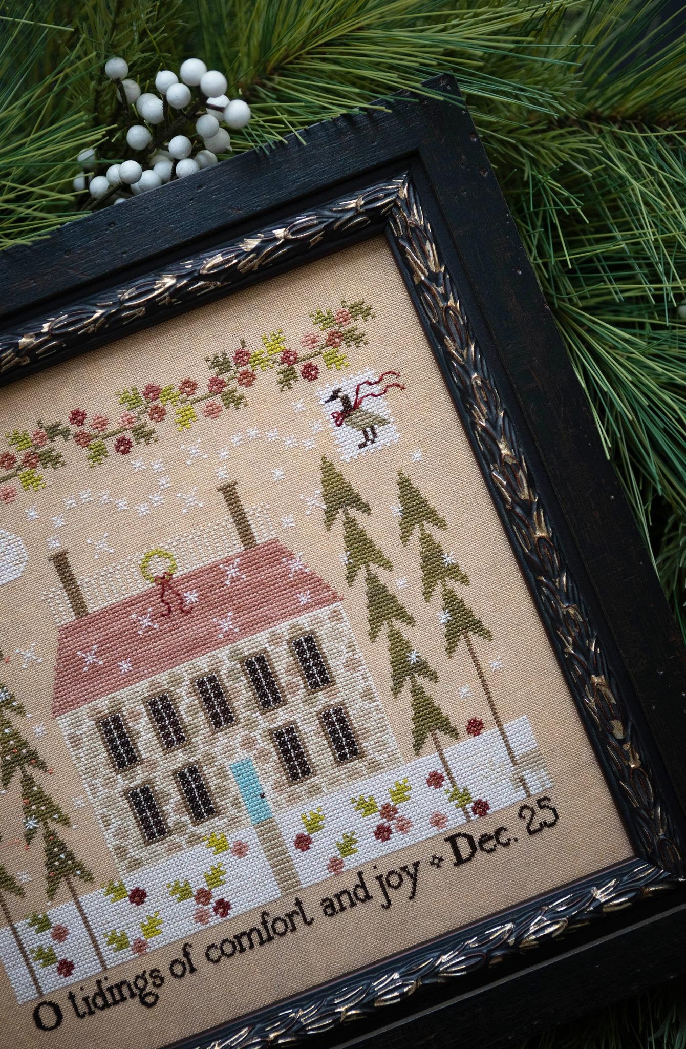 PREORDER COMFORT AND JOY Plum Street Sampler Cross Stitch Pattern