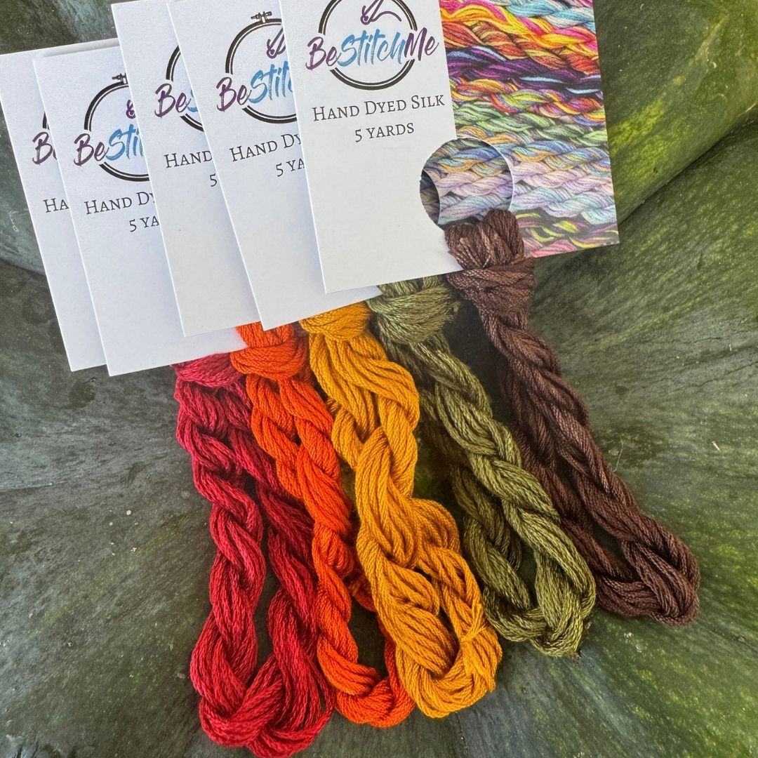 Bestitchme Harvest Moon Silk Pack 5 Skeins Hand Dyed Silk
