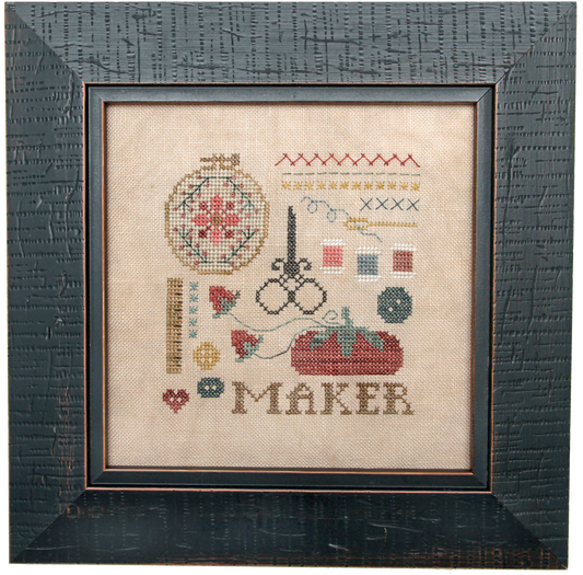 Doodles: Maker Heart in Hand Cross Stitch Pattern