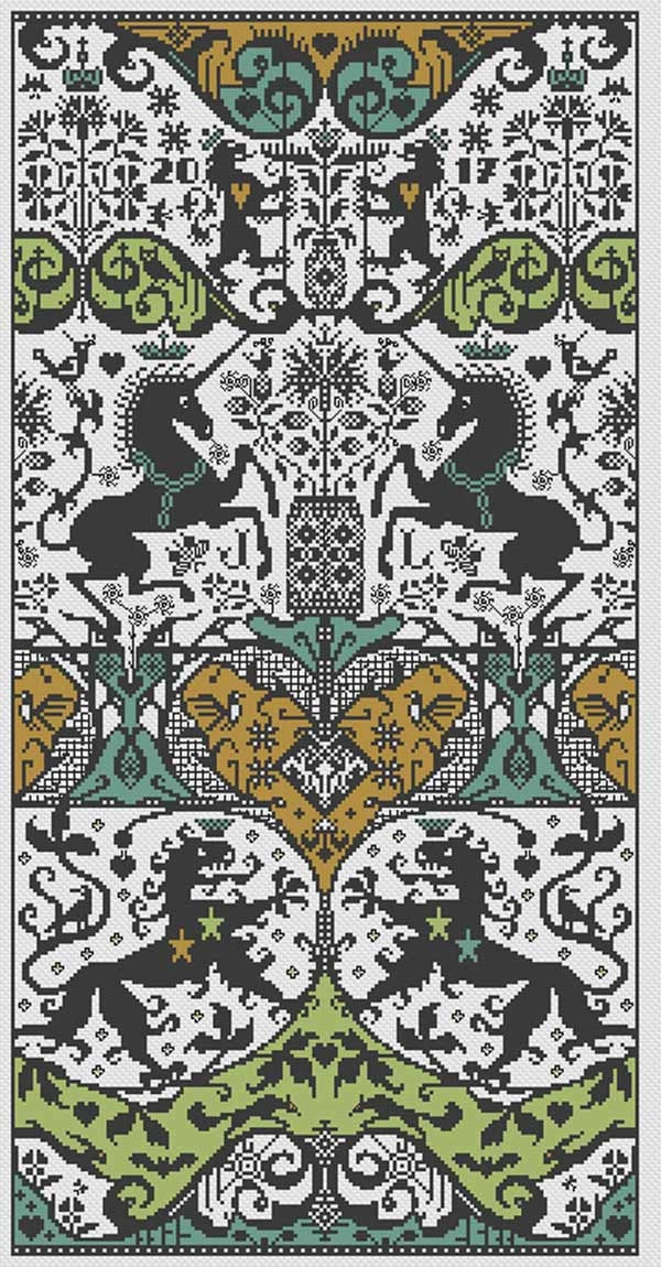 Edge Of Darkness Cross Stitch Pattern by Long Dog Samplers Physical Copy