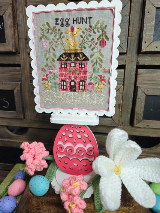 SALE Egg Hunt Cross Stitch Pattern by Quaint Rose Needlearts Nashville Market
