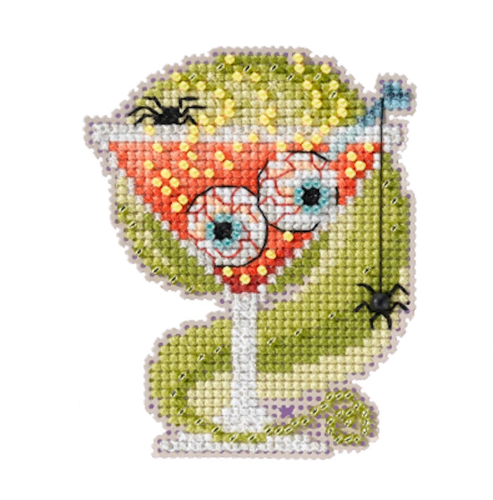 Eyeball Martini Mill Hill Ornament Beads Cross Stitch Kit