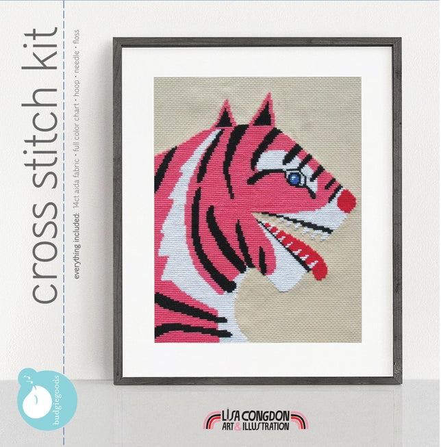 Fangs Out Lisa Congdon Cross Stitch Kit
