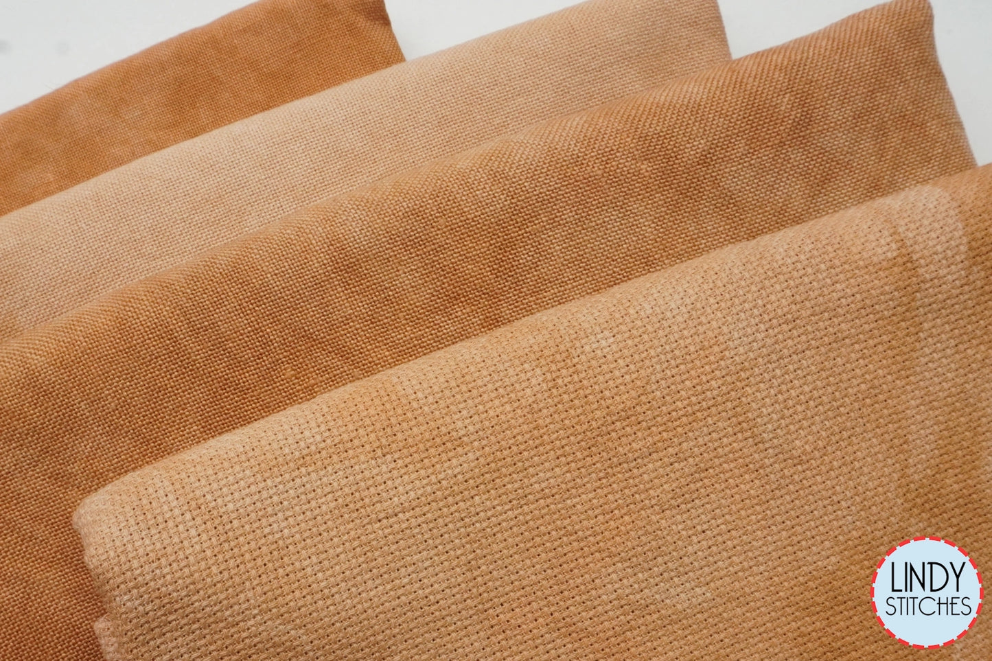 18 count Brick Aida Fiber on a Whim Hand Dyed Cross Stitch Fabric