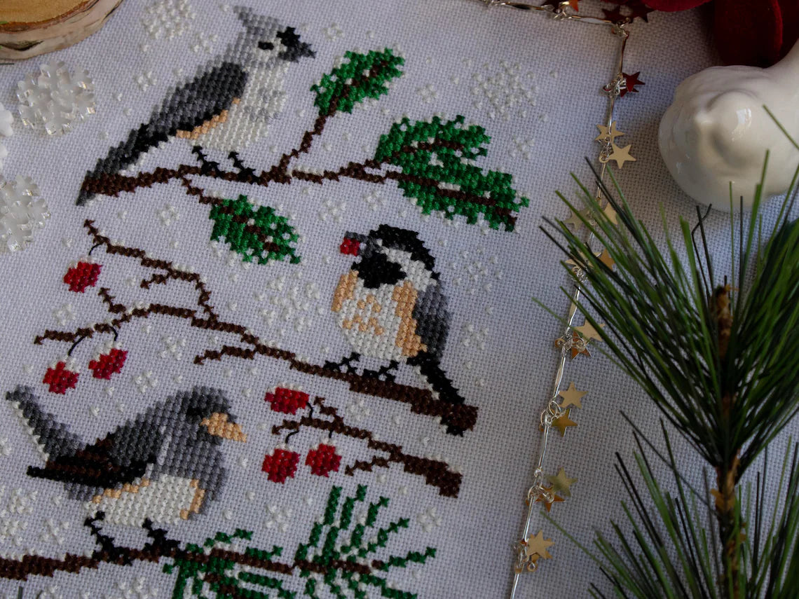 First Snow Nature Walk by Sprouting Lupine Cross Stitch Pattern