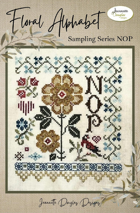 PREORDER Floral Alphabet Sampling Series NOP by Jeannette Douglas Designs