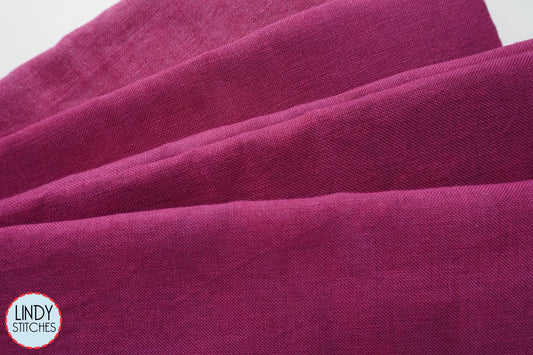 32 count Beetroot Linen Cross Stitch Fabric by Fox and Rabbit