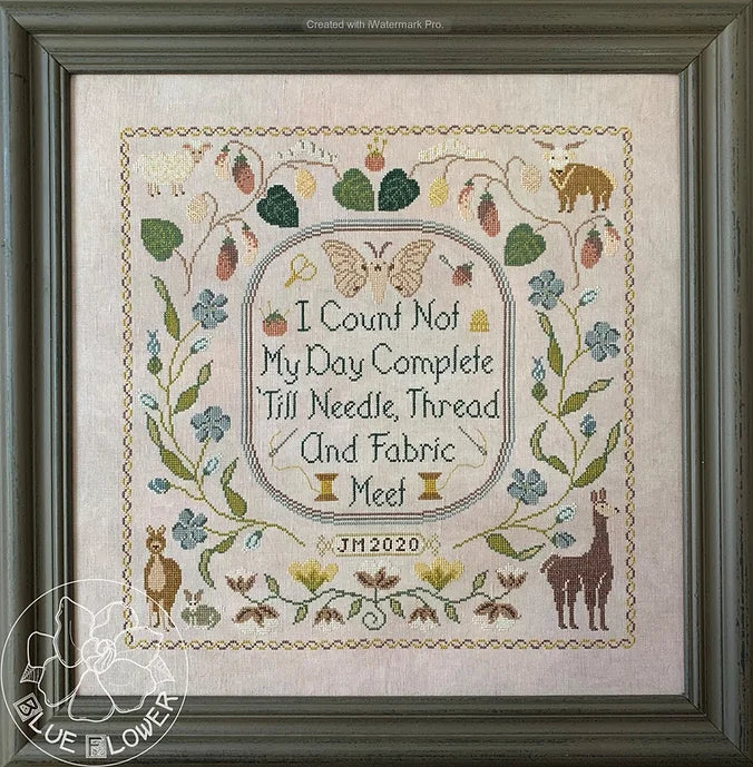 SALE From Nature to My Needle Cross Stitch Pattern Physical Copy The Blue Flower