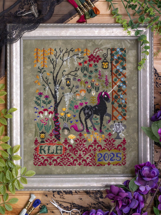Sprouting Lupine GARDEN OF SHADOWS Cross Stitch Pattern