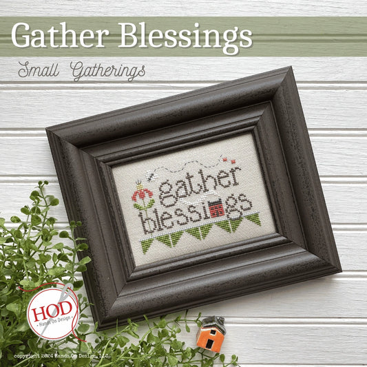 Gather Blessings Hands on Design Cross Stitch Pattern